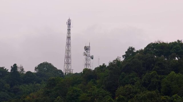 Telecommunication Tower on Elevated Ground