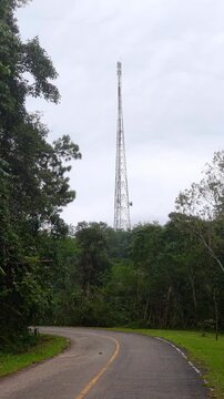 Telecommunication Tower on Elevated Ground