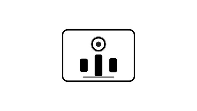Calculator motion animation icon showing successful data entry video footage