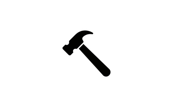 Hammer icon vector illustration isolated on a simple white background