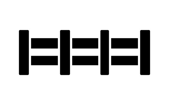 Fence icon vector illustration isolated on white background symbol design