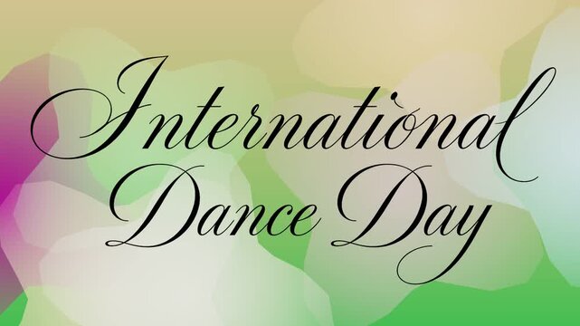 Elegant International Dance Day Celebration with Colorful Background
