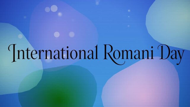 Colorful abstract background celebrating International Romani Day