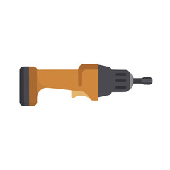 Orange and gray drill isolated on transparent background © adella