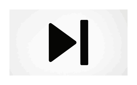 Next track icon vector design element for media player interface control