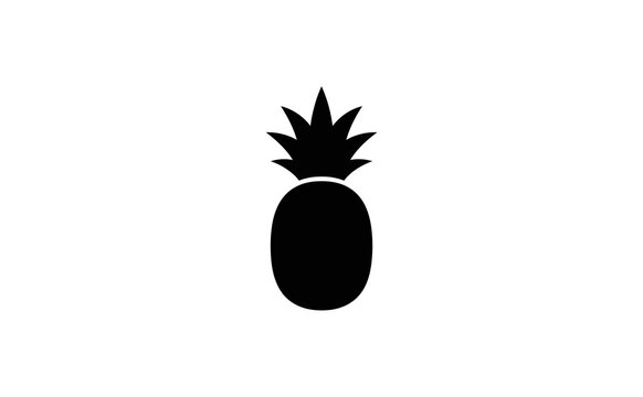 Pineapple icon vector design symbol graphic silhouette isolated on white