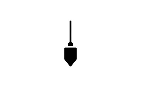 Plumb bob icon vector design isolated on white background symbol concept