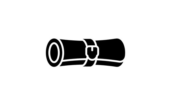 Scroll icon vector illustration isolated on white background flat design