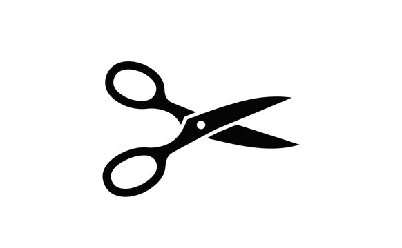 Scissors icon vector silhouette isolated on a white background design