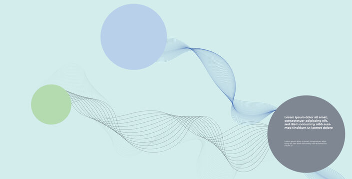 abstract background featuring flowing wavy lines connected by circles, representing data flow or connectivity. Clean modern design with subtle color gradients