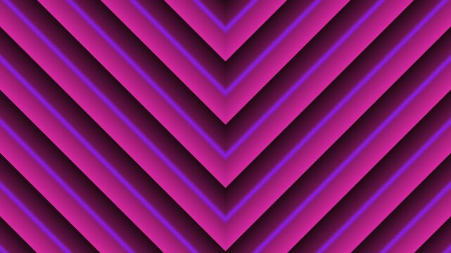 Abstract Geometric Pink and Purple Chevron Pattern Moving Continuously Background Loop