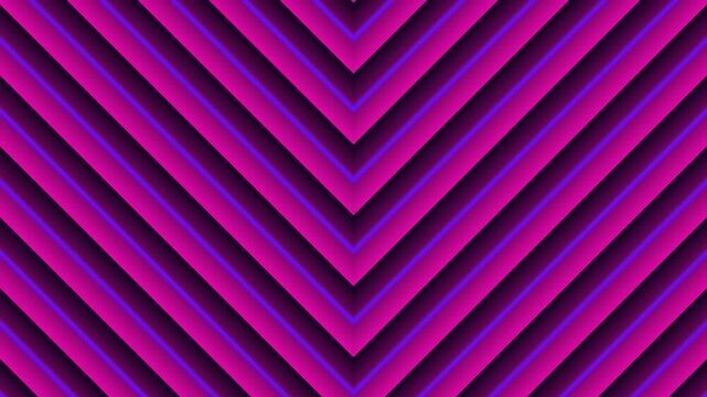 Abstract Geometric Pink and Blue Neon Chevron Pattern Moving Background Loop