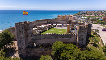 Aerial View of Sohail Castle and Fuengirola Coastline in Spain © Ruslan MN