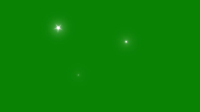 White sparkling glitter transition with abstract glowing stars twinkle on green screen, star sparkle vector doodle, glowing light effect, Twinkle light stars, Star twinkle for festive holiday event.4k