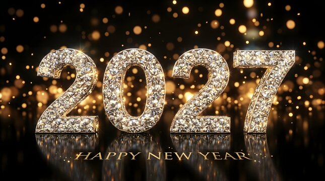 Celebrating the arrival of 2027 with dazzling lights joyful anticipation and hopeful resolutions for the year ahead