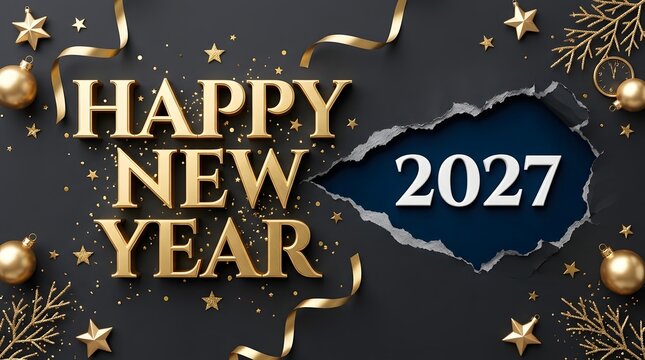 Celebrate the arrival of 2027 with joy hope and a sparkling new year's celebration