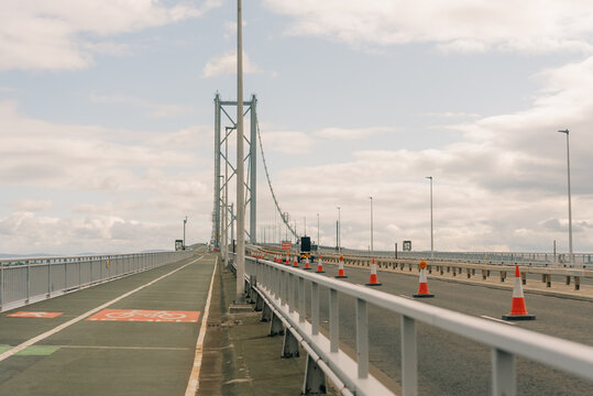 Forth Road Bridge suspension bridge spanning the Firth of Forth between Edinburgh and Fife, Scotland, UK - 4 September 2026.