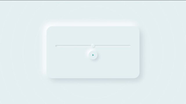 Minimal neumorphic audio player with teal volume slider