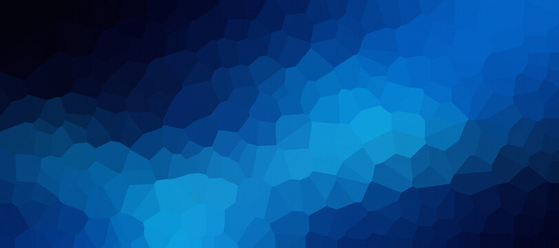 Abstract Dark Blue Crystal Geometric Low Poly Background Texture