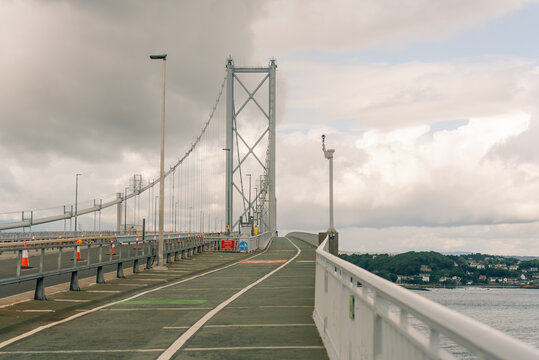Forth Road Bridge suspension bridge spanning the Firth of Forth between Edinburgh and Fife, Scotland, UK - 4 September 2026.
