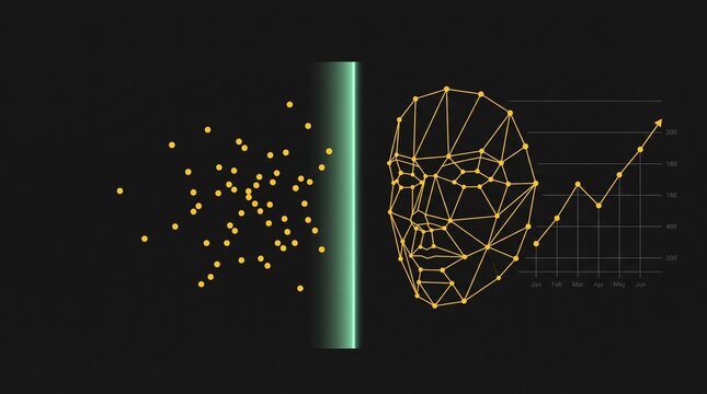 Abstract Data Visualization Network Technology Concept.
