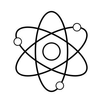 atom icon isolated on white background