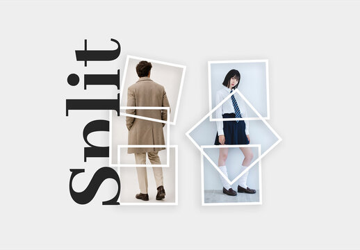 Creative Split Photo Mockup