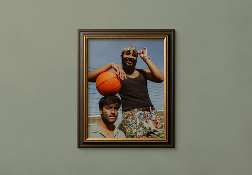Classic Style Frame Mockup on the Wall
