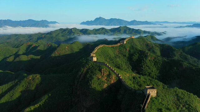 Great Wall Sunrise Golden Mist 4K