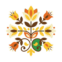 Folk art floral motif © the
