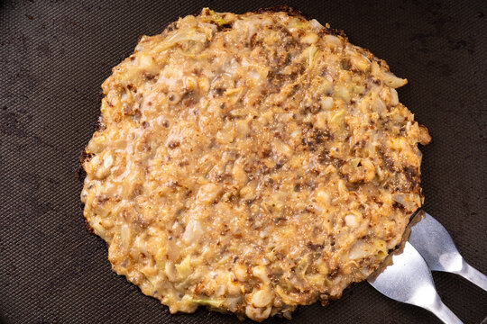 ホットプレートでもんじゃ焼き