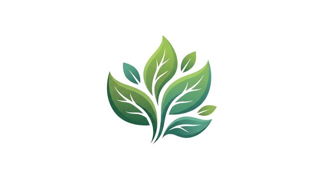 An artistic illustration of vibrant green leaves clustered together, representing nature, growth, ecology, and environmental sustainability