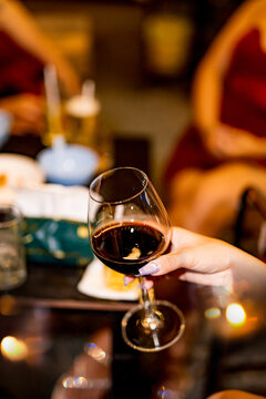 food and Drink, wine red and for a friendly, in a bar or a restaurant 