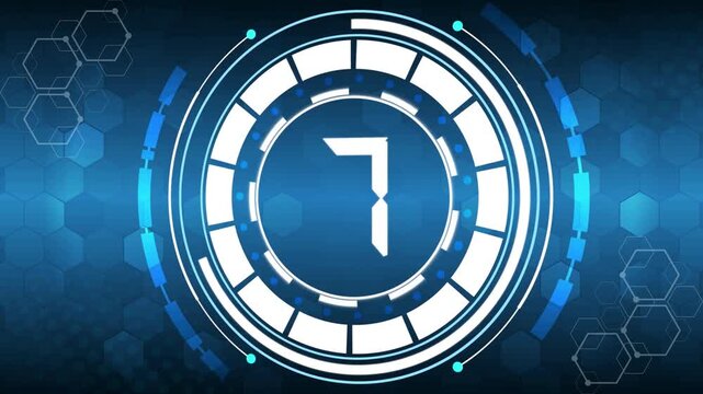 abstract background with digital style countdown