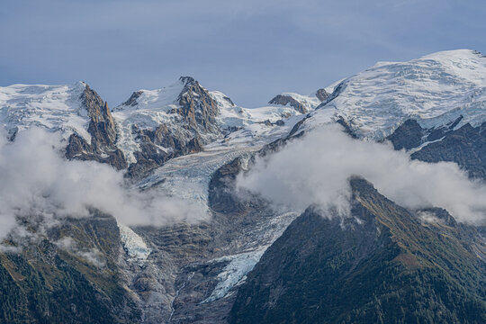 Massif du Mont-Blanc, depuis le Massif des Aiguilles Rouges, Haute-Savoie, France