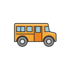 Yellow school bus illustration © cinderrela