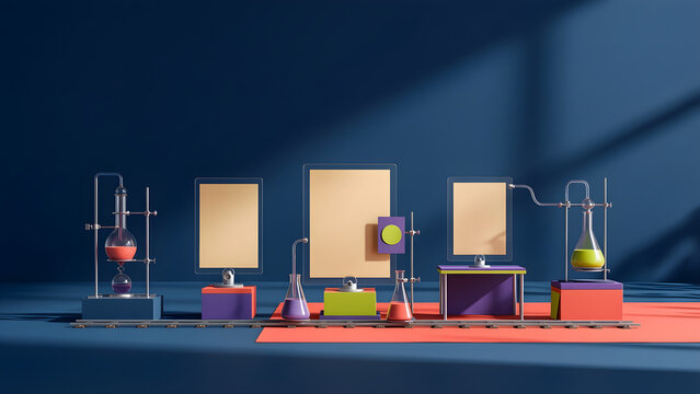 Five abstract experiment modules sharing one precise observation and evidence rail for education, workforce development, training, edtech, career and institutional campaign