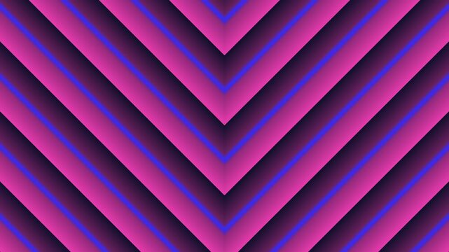 Abstract Geometric Pink and Blue V Shaped Chevron Pattern Moving Background Animation