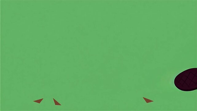 Beaver Chewing Wood and Carrying Branch Vector Animation Green Screen 5 Seconds Video