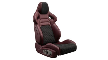 Obraz premium Luxury Car Seat: Red Leather and Black Alcantara Sport Bucket Seat