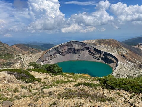 Okama Crater Lake in Mt.Zao