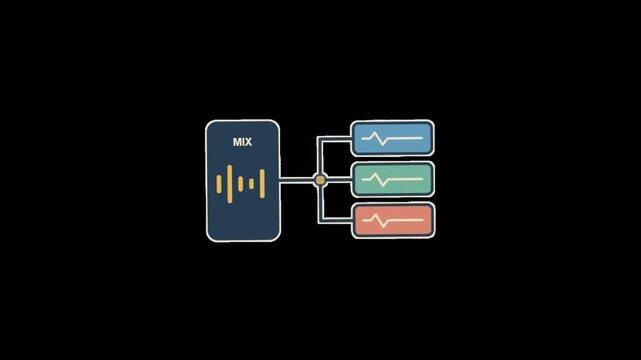 Audio Stems Split and Mixing Motion Graphic Animation