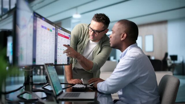 IT Managers Monitor Live Software Dashboard