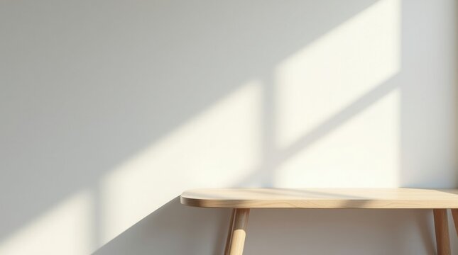 Escena de estilo editorial y neutra: una pared de gris suave y una mesa auxiliar