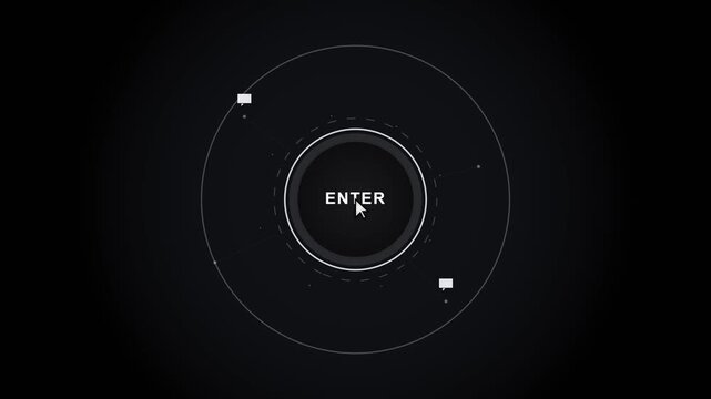 Interactive Enter Button UI Interface Motion Graphic