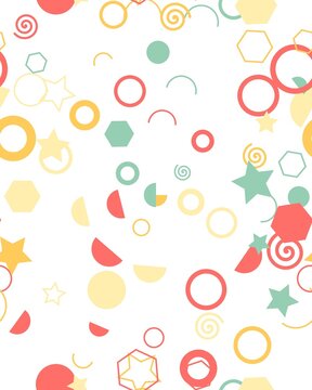 pattern radial square Abstract geometric shapes pattern vibrant colors circles stars hexagons spirals arcs semicircles