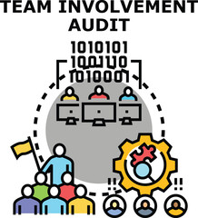 Fototapeta premium People engaging in a collective effort, evaluating performance, and working towards successful project execution with data analysis and unified goals