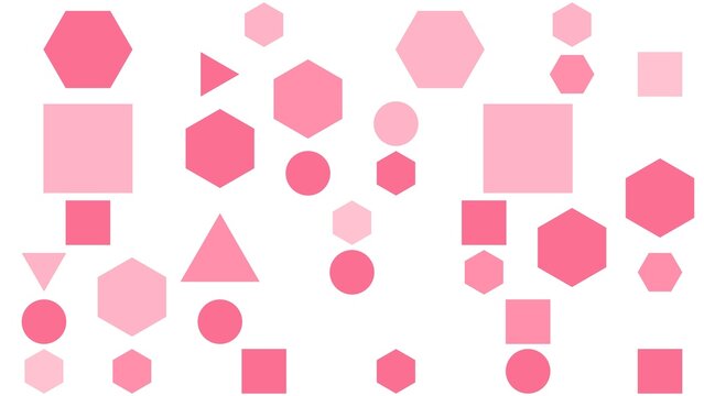 pattern mosaic horizontal Abstract pink geometric shapes pattern background. Modern design for web, print, and decor
