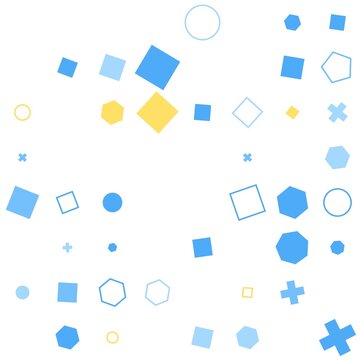 pattern grid square Colorful Geometric Shapes Pattern Background Abstract Design Elements Blue Yellow White