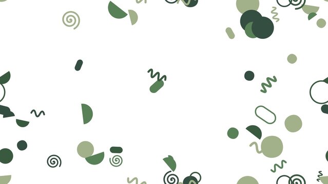 pattern organic horizontal Abstract green shapes background with organic elements and geometric forms pattern